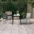 Set mobilier de grădină, 3 piese, maro și negru GartenMobel Dekor
