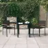 Set mobilier de grădină, 7 piese, negru, poliratan GartenMobel Dekor