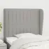 Tăblie de pat cu aripioare maro închis 93x23x118/128 cm textil GartenMobel Dekor