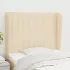 Tăblie de pat cu aripioare maro închis 93x23x118/128 cm textil GartenMobel Dekor