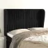 Tăblie de pat cu aripioare negru 163x23x78/88 cm catifea GartenMobel Dekor
