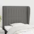 Tăblie de pat cu aripioare gri închis 93x23x118/128 cm textil GartenMobel Dekor