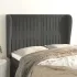 Tăblie de pat cu aripioare gri închis 163x23x78/88 cm catifea GartenMobel Dekor