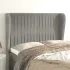 Tăblie de pat cu aripioare gri deschis 163x23x78/88 cm catifea GartenMobel Dekor