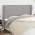 Tăblie de pat cu aripioare gri deschis 93x23x118/128 cm textil GartenMobel Dekor
