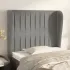 Tăblie de pat cu aripioare gri deschis 163x23x78/88 cm catifea GartenMobel Dekor
