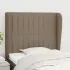 Tăblie de pat cu aripioare maro închis 93x23x118/128 cm textil GartenMobel Dekor