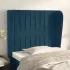 Tăblie pat cu aripioare albastru închis 163x23x78/88 cm catifea GartenMobel Dekor