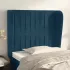 Tăblie pat cu aripioare albastru închis 163x23x78/88 cm catifea GartenMobel Dekor