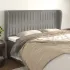 Tăblie de pat cu aripioare gri deschis 163x23x78/88 cm catifea GartenMobel Dekor