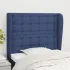 Tăblie de pat cu aripioare, albastru, 183x23x78/88 cm textil GartenMobel Dekor