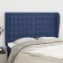Tăblie de pat cu aripioare, negru, 147x23x118/128 cm, textil GartenMobel Dekor