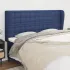 Tăblie de pat cu aripioare, albastru, 183x23x78/88 cm textil GartenMobel Dekor