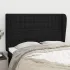 Tăblie de pat cu aripioare negru 183x23x78/88 cm textil GartenMobel Dekor