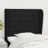 Tăblie de pat cu aripioare negru 183x23x78/88 cm textil GartenMobel Dekor