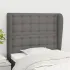Tăblie de pat cu aripioare, negru, 103x23x118/128 cm, textil GartenMobel Dekor