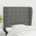 Tăblie de pat cu aripioare, negru, 83x23x118/128 cm, textil GartenMobel Dekor