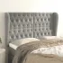 Tăblie de pat cu aripioare gri deschis 183x23x118/128cm catifea GartenMobel Dekor