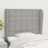 Tăblie de pat cu aripioare, negru, 83x23x118/128 cm, textil GartenMobel Dekor