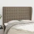Tăblie de pat cu aripioare, negru, 147x23x118/128 cm, textil GartenMobel Dekor