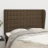 Tăblie de pat cu aripioare, negru, 147x23x118/128 cm, textil GartenMobel Dekor