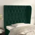 Tăblie pat cu aripioare verde închis 183x23x118/128 cm catifea GartenMobel Dekor