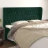 Tăblie pat cu aripioare verde închis 183x23x118/128 cm catifea GartenMobel Dekor