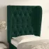 Tăblie pat cu aripioare verde închis 183x23x118/128 cm catifea GartenMobel Dekor
