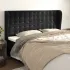 Tăblie de pat cu aripioare negru 163x23x78/88 cm catifea GartenMobel Dekor
