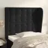 Tăblie de pat cu aripioare negru 163x23x78/88 cm catifea GartenMobel Dekor