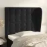 Tăblie de pat cu aripioare negru 163x23x78/88 cm catifea GartenMobel Dekor