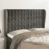 Tăblie de pat cu aripioare gri închis 163x23x78/88 cm catifea GartenMobel Dekor
