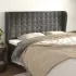 Tăblie pat cu urechi albastru închis 183x23x118/128 cm catifea GartenMobel Dekor