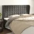 Tăblie de pat cu aripioare gri închis 163x23x78/88 cm catifea GartenMobel Dekor