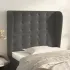 Tăblie pat cu aripioare albastru închis 83x23x118/128cm catifea GartenMobel Dekor