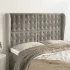 Tăblie de pat cu aripioare gri deschis 163x23x78/88 cm catifea GartenMobel Dekor