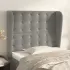 Tăblie pat cu aripioare albastru închis 93x23x118/128cm catifea GartenMobel Dekor