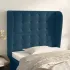 Tăblie pat cu aripioare albastru închis 163x23x78/88 cm catifea GartenMobel Dekor