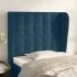 Tăblie pat cu aripioare albastru închis 163x23x78/88 cm catifea GartenMobel Dekor
