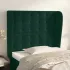 Tăblie pat cu urechi albastru închis 103x23x118/128cm catifea GartenMobel Dekor
