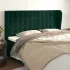 Tăblie pat cu urechi albastru închis 163x23x118/128 cm catifea GartenMobel Dekor