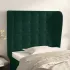 Tăblie pat cu aripioare albastru închis 83x23x118/128cm catifea GartenMobel Dekor