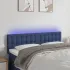 Tăblie de pat cu LED, albastru, 160x5x78/88 cm, textil GartenMobel Dekor