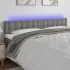 Tăblie de pat cu LED, negru, 160x5x78/88 cm, textil GartenMobel Dekor