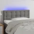 Tăblie de pat cu LED, gri închis, 160x5x78/88 cm, textil GartenMobel Dekor