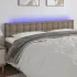 Tăblie de pat cu LED, negru, 160x5x78/88 cm, textil GartenMobel Dekor