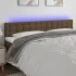 Tăblie de pat cu LED, gri taupe, 180x5x78/88 cm, textil GartenMobel Dekor