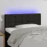 Tăblie de pat cu LED, negru, 160x5x78/88 cm, textil GartenMobel Dekor