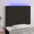 Tăblie de pat cu LED, gri taupe, 100x5x118/128 cm, textil GartenMobel Dekor