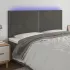 Tăblie de pat cu LED, gri deschis, 80x5x78/88 cm, catifea GartenMobel Dekor